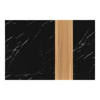 Coffee Table with 2 Drawers – Faux Marble and Wood Grain Finish