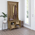Hall Tree with Shoe Storage Bench and Coat Hooks