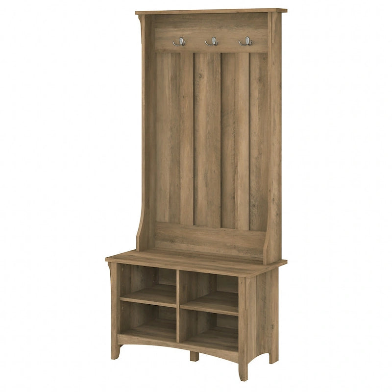 Hall Tree with Shoe Storage Bench and Coat Hooks