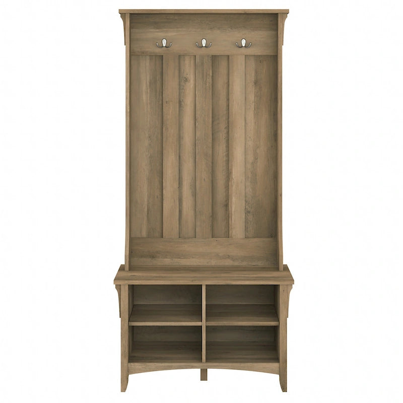 Hall Tree with Shoe Storage Bench and Coat Hooks