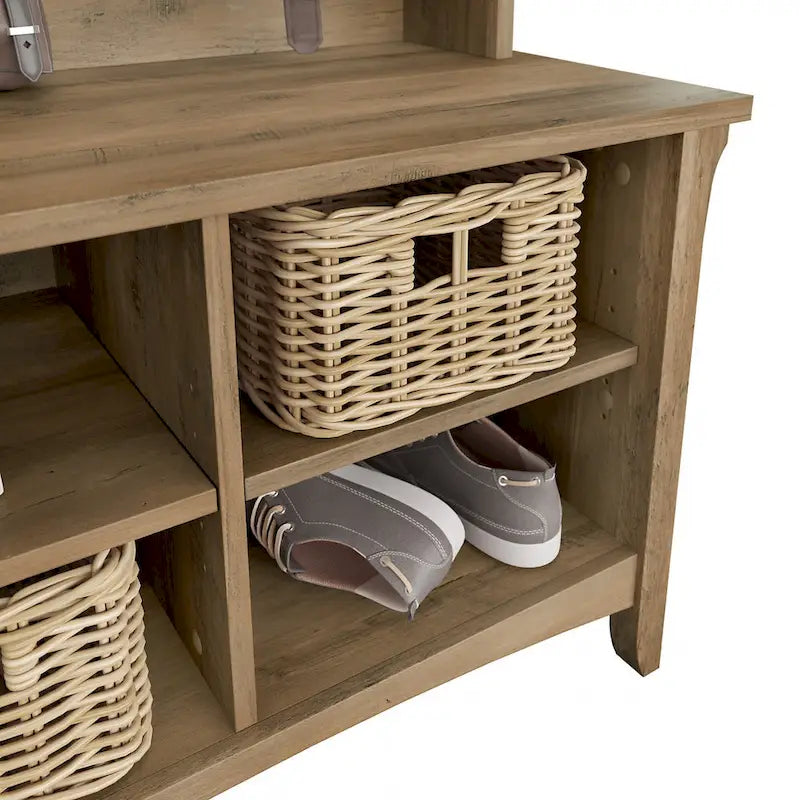 Hall Tree with Shoe Storage Bench and Coat Hooks