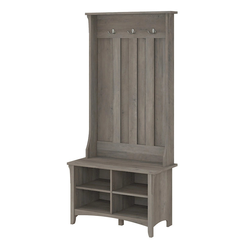 Hall Tree with Shoe Storage Bench and Coat Hooks