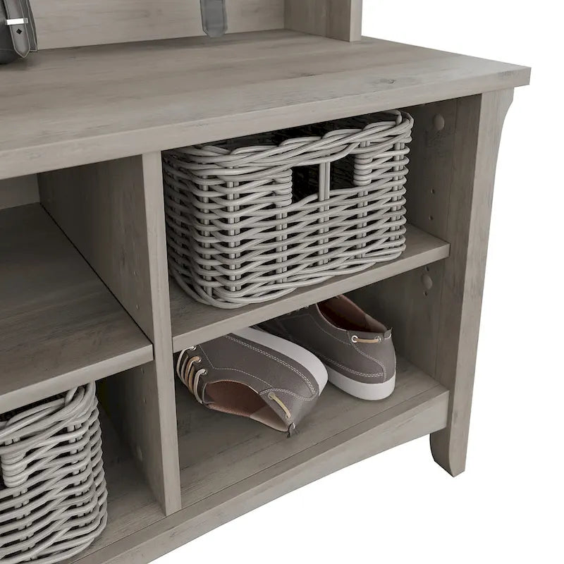 Hall Tree with Shoe Storage Bench and Coat Hooks
