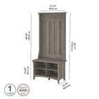 Hall Tree with Shoe Storage Bench and Coat Hooks