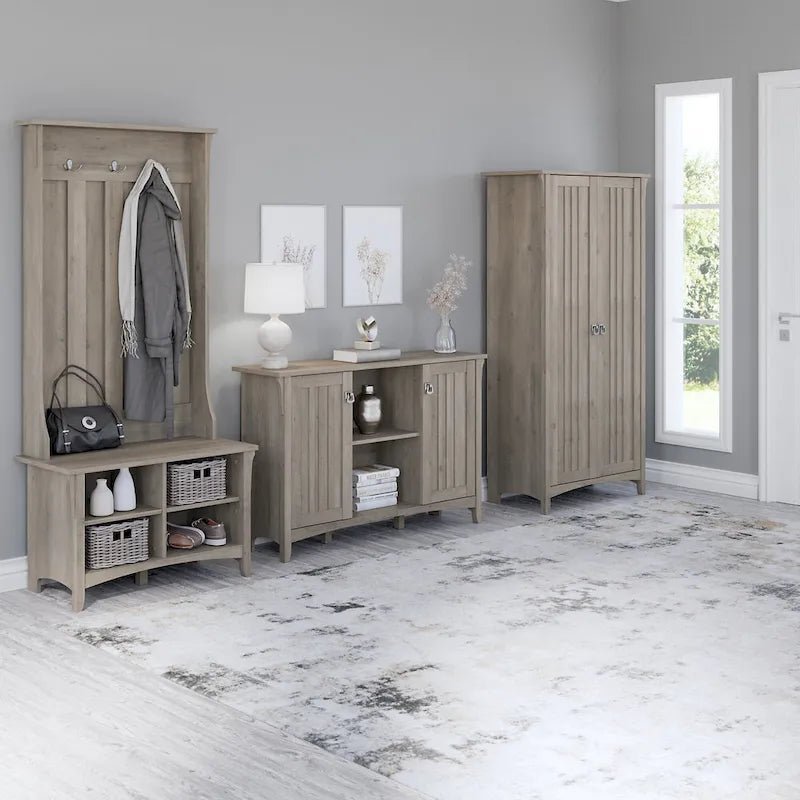 Hall Tree with Shoe Storage Bench and Coat Hooks