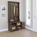 Hall Tree with Shoe Storage Bench and Coat Hooks