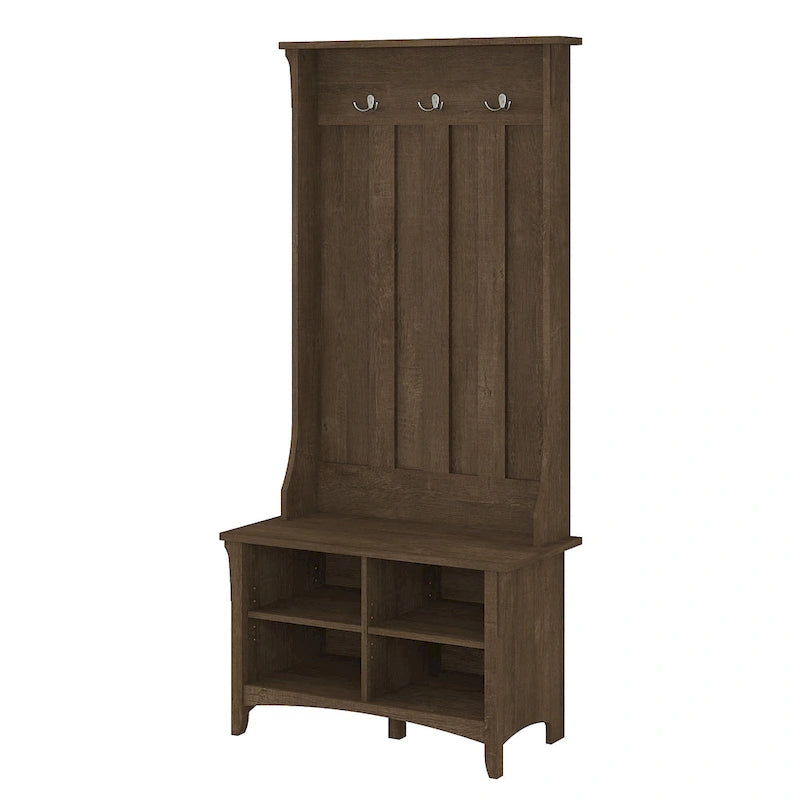 Hall Tree with Shoe Storage Bench and Coat Hooks
