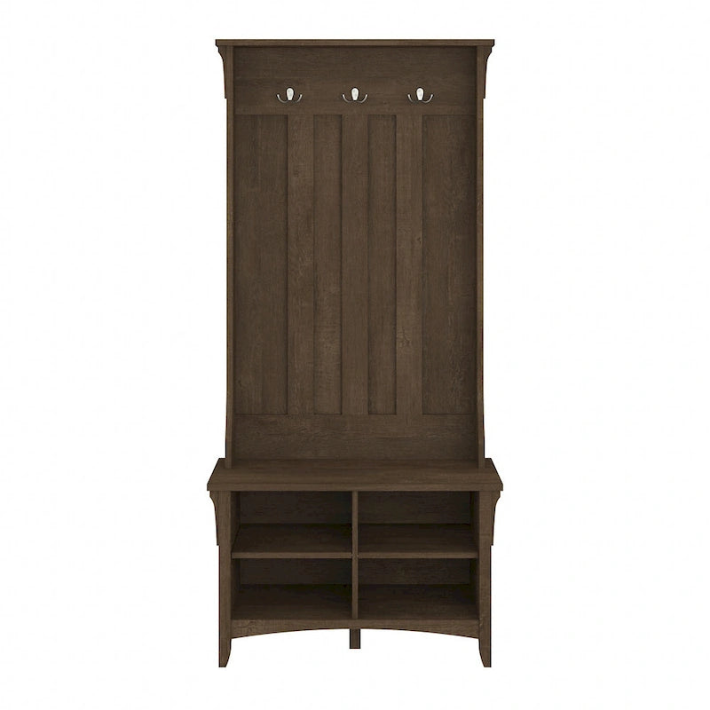 Hall Tree with Shoe Storage Bench and Coat Hooks