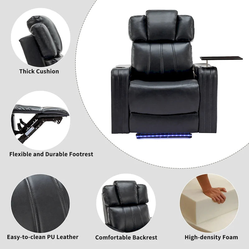 Power Recliner Chair with USB Ports and Cup Holder