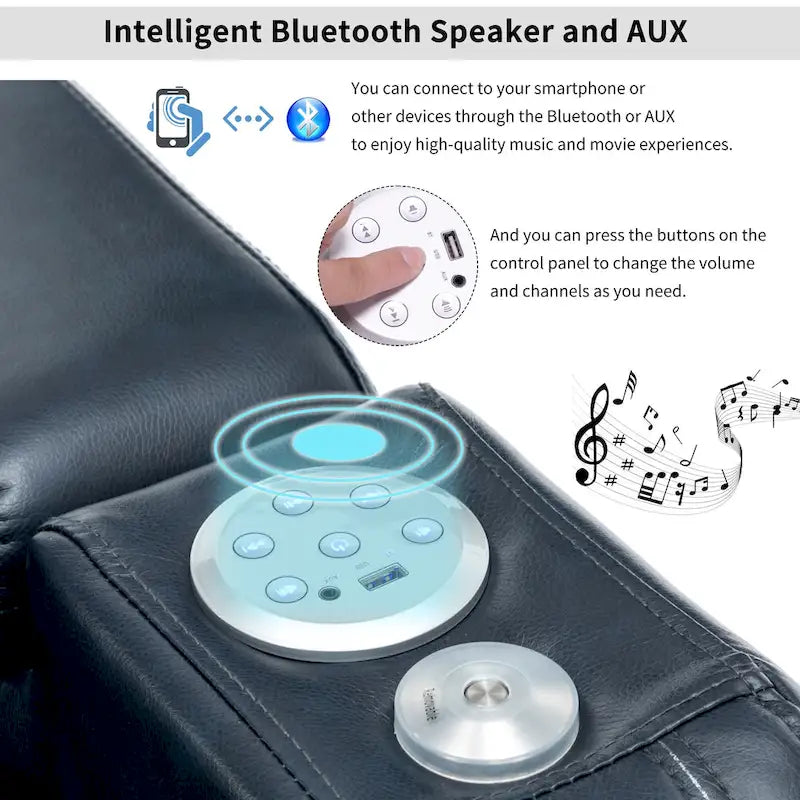 Power Recliner Chair with USB Ports and Cup Holder