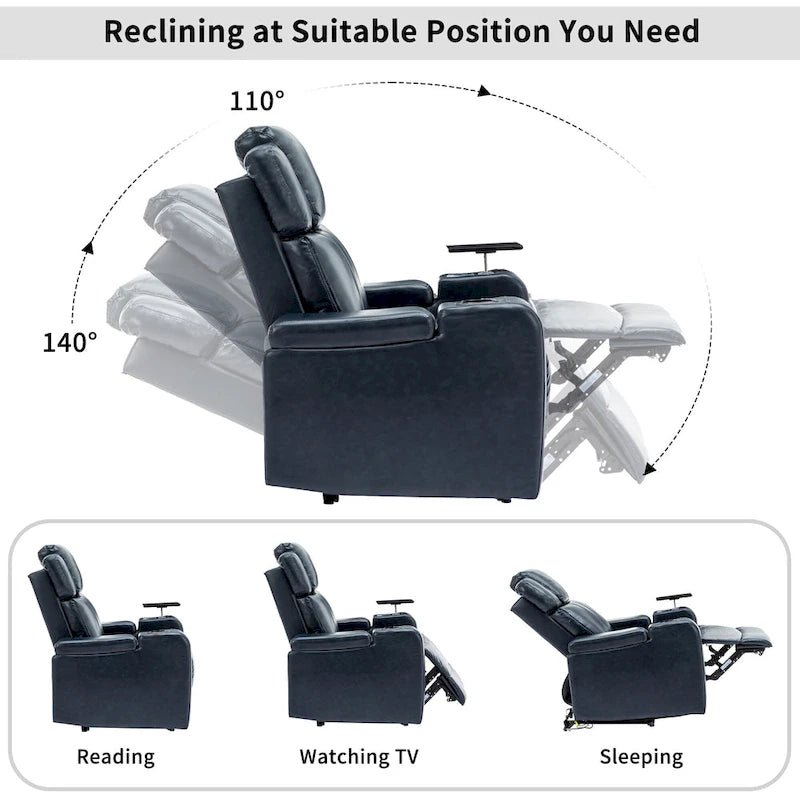 Power Recliner Chair with USB Ports and Cup Holder