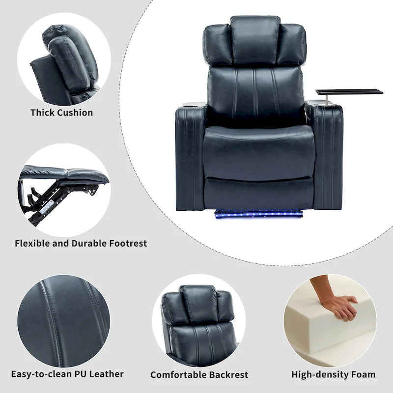 Power Recliner Chair with USB Ports and Cup Holder