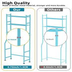3-Tier Over-Toilet Storage Rack with 4 Hooks and Paper Holder, Carbon Steel, 26" x 8.6" x 64"