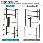 3-Tier Over-Toilet Storage Rack with 4 Hooks and Paper Holder, Carbon Steel, 26" x 8.6" x 64"