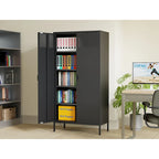 Metal Storage Cabinet with Ventilated Door – 5-Tier Adjustable Shelves