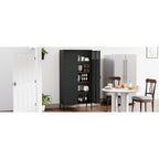 Metal Storage Cabinet with Ventilated Door – 5-Tier Adjustable Shelves