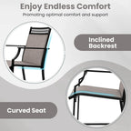 Metal Frame Counter Stools Set of 2 with Footrest and Backrest