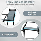 Metal Frame Counter Stools Set of 2 with Footrest and Backrest