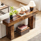 63 Inch Console Table with Storage Shelf
