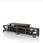 Contemporary Grey 80-Inch 8-Shelf TV Console