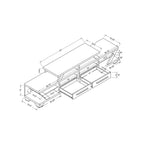 Contemporary Grey 80-Inch 8-Shelf TV Console