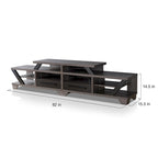 Contemporary Grey 80-Inch 8-Shelf TV Console