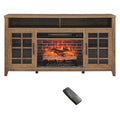 55 in. TV Media Stand with Electric Fireplace Insert and Heater