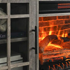 55 in. TV Media Stand with Electric Fireplace Insert and Heater