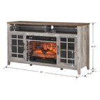 55 in. TV Media Stand with Electric Fireplace Insert and Heater