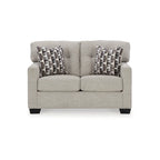 Tufted Loveseat with Polyester Upholstery