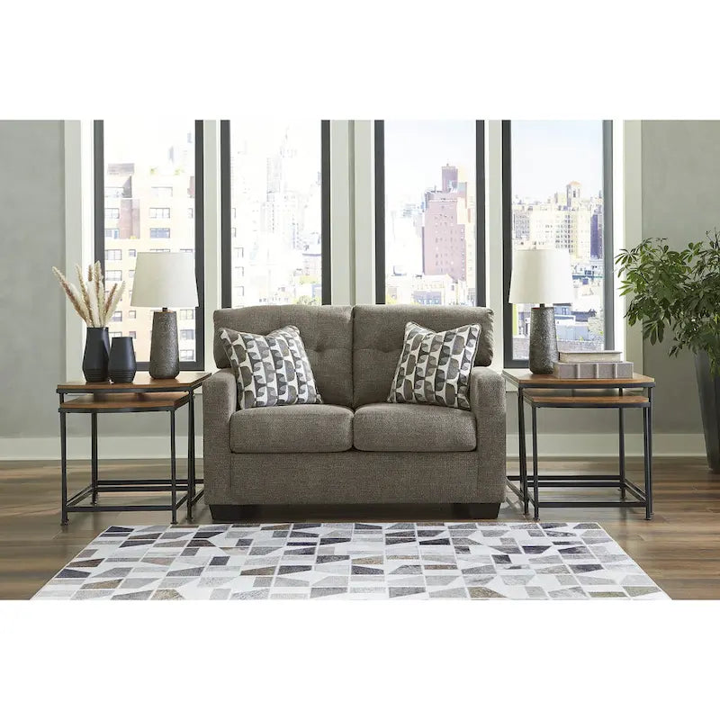 Tufted Loveseat with Polyester Upholstery