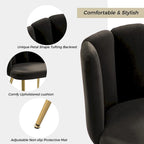 Velvet Tufted Side Chair with Gold Metal Legs