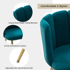 Velvet Tufted Side Chair with Gold Metal Legs