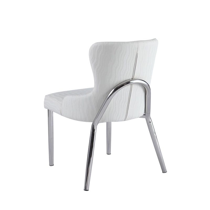 White Wing Back Side Chair (Set of 2)