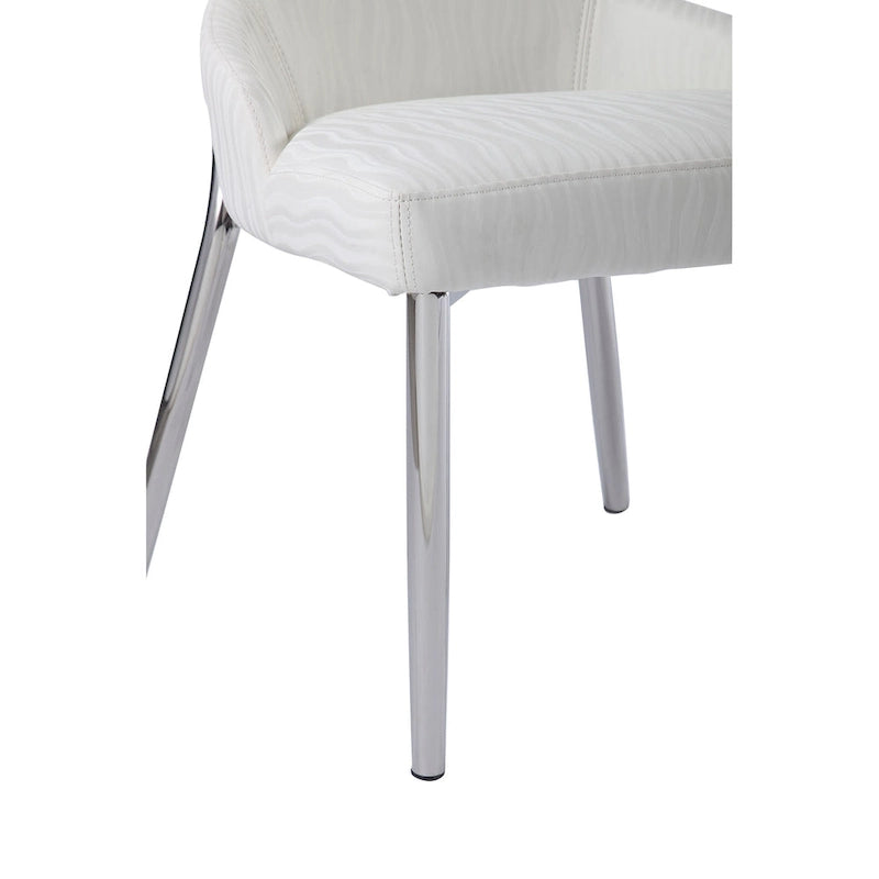 White Wing Back Side Chair (Set of 2)