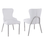 White Wing Back Side Chair (Set of 2)