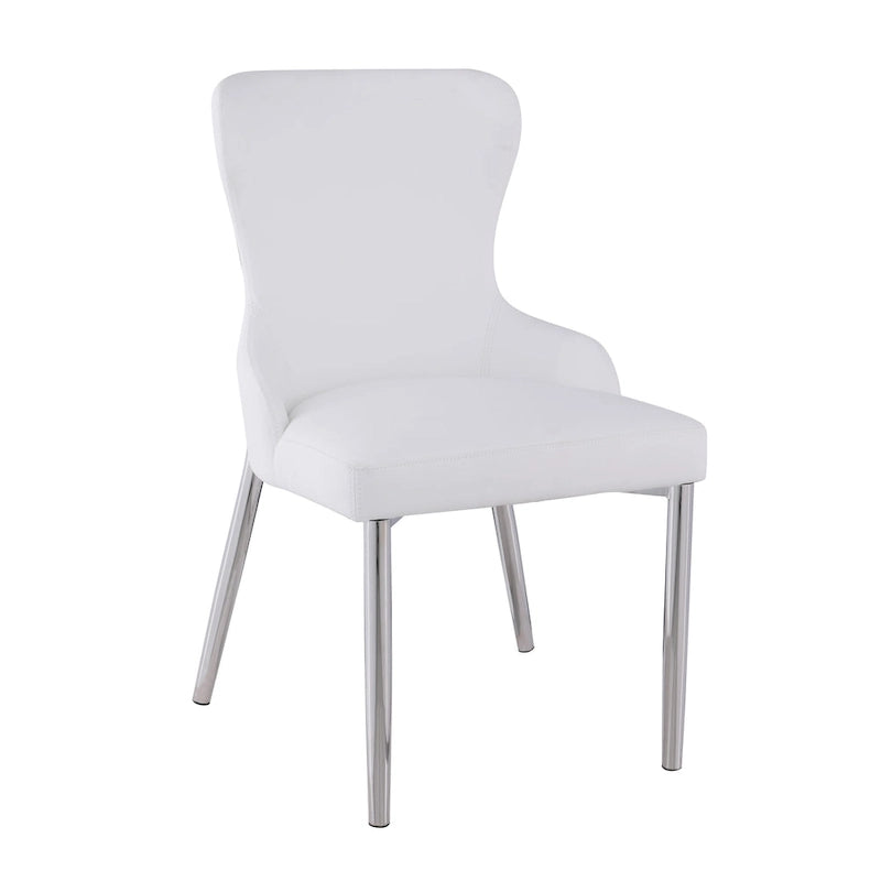 White Wing Back Side Chair (Set of 2)