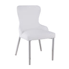 White Wing Back Side Chair (Set of 2)