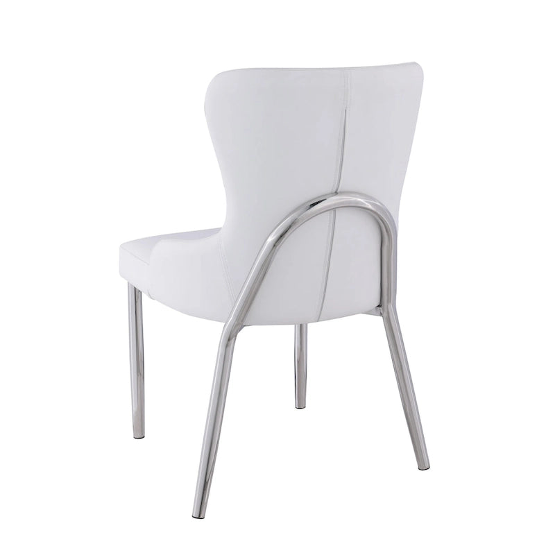 White Wing Back Side Chair (Set of 2)