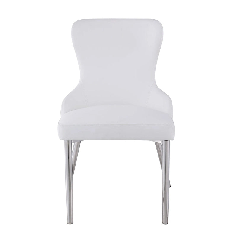White Wing Back Side Chair (Set of 2)