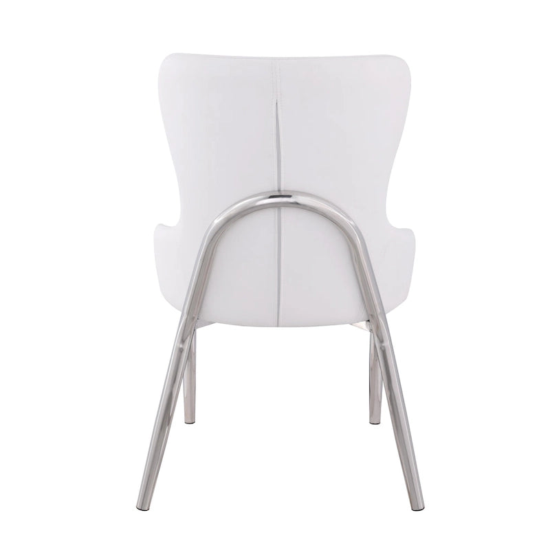 White Wing Back Side Chair (Set of 2)