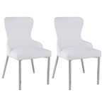 White Wing Back Side Chair (Set of 2)