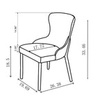 White Wing Back Side Chair (Set of 2)