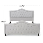 Queen Size Upholstered Tufted Platform Bed