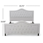 Queen Size Upholstered Tufted Platform Bed