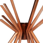 Sunburst Accent Side Table with Tempered Glass Top