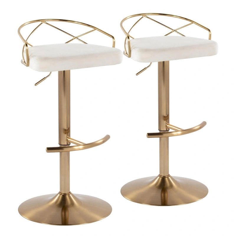 Adjustable Swivel Bar Stool (Set of 2)