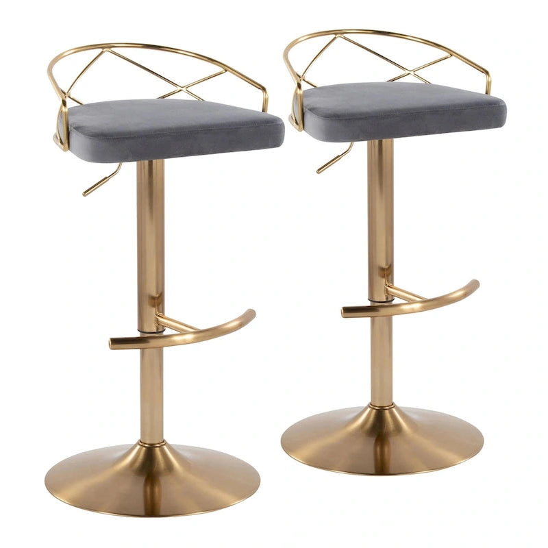 Adjustable Swivel Bar Stool (Set of 2)