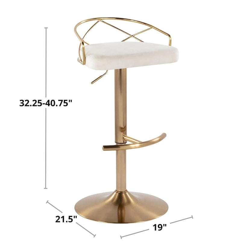 Adjustable Swivel Bar Stool (Set of 2)