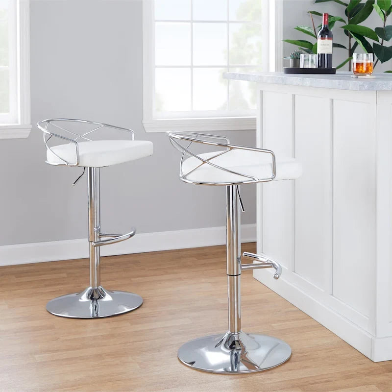 Adjustable Swivel Bar Stool (Set of 2)